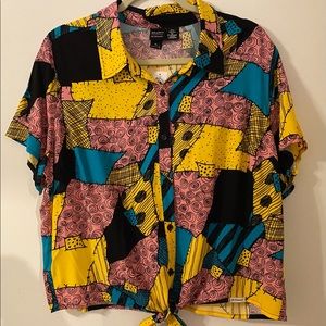 The Nightmare Before Christmas Sally Tie Front Top